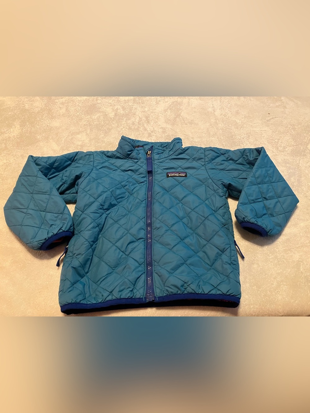 Patagonia Kids Teal Quilted Puffer Jacket